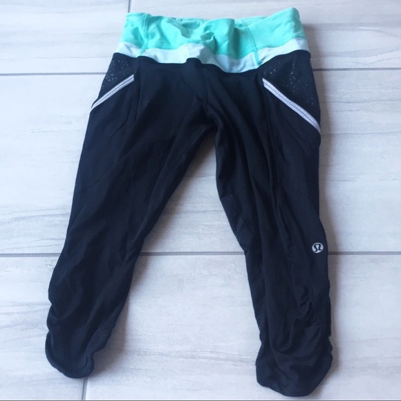 lululemon athletica Pants - ✨ Lululemon ✨ Reflective Teal Speed Tight Crop Pants